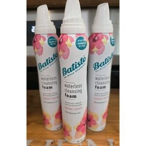 NEW (3) Batiste Waterless Cleansing‎ Foam Cleanse & Smooth Hibiscus Root 3.6 oz